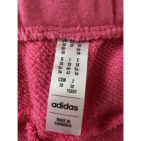 adidas Plus Size Essentials Linear Logo French Terry Shorts Women's 3X Pink New - Picture 4 of 13
